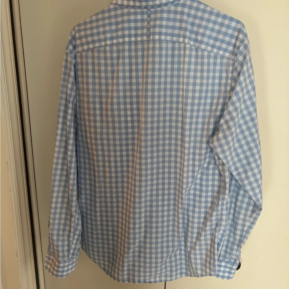 Banana Republic Light Blue Checkered Men's Shirt - Picture 3 of 3